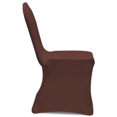 vidaXL elastīgi krēslu pārvalki, 4 gab., brūni
