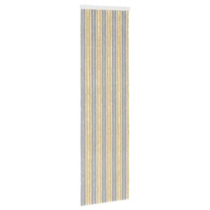 vidaXL Kukaiņu aizkars no &scaron;enila Pelēks un bē&scaron;s 56 x 200 cm 100% PP