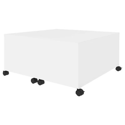 vidaXL kafijas galdiņš, balts, 75x75x38 cm, skaidu plāksne