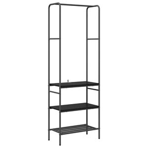 vidaXL Apģērba statīvs Melns ozolkoks 60 x 30 x 171 cm