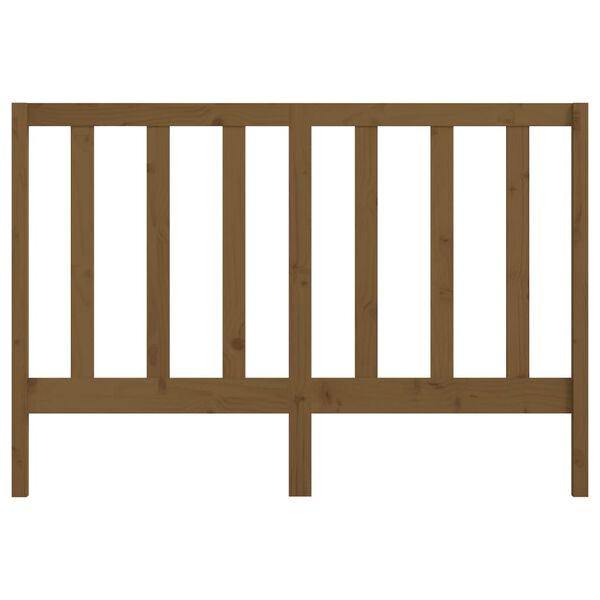 vidaXL gultas galvgalis, medus brūns, 166x4x100 cm, priedes masīvkoks