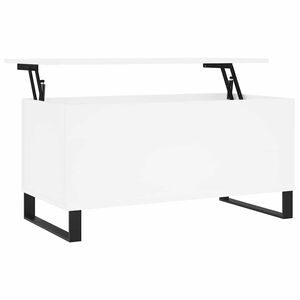 vidaXL kafijas galdiņ&scaron;, balts, 90x44,5x45 cm, inženierijas koks
