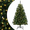 vidaXL Mākslīgā Saliekamā Ziemassvētku Egle 150 cm 150 LED Silti balts