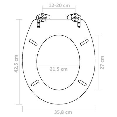 vidaXL tualetes sēdekļi ar lēnās aizvēršanas funkciju, 2 gab., brūni