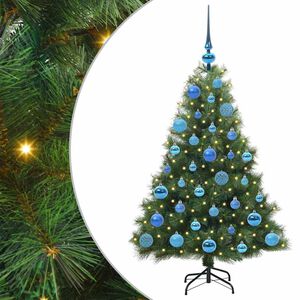vidaXL Mākslīgā Ziemassvētku eglīte su 150 LED Zaļa 120 cm PE un PVC