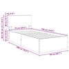 vidaXL Gultas rāmis Brūns ozols 75 x 190 cm Inženierijas koks