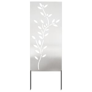 vidaXL Dārza privātuma ekrāns Sudraba 50 x 140 cm Nerūsējo&scaron;s tērauds