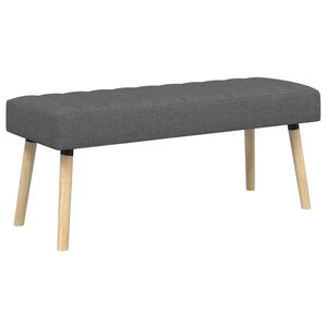 vidaXL Kanāla pūkains sols Tum&scaron;i pelēka 110 x 40 x 46 cm Audums