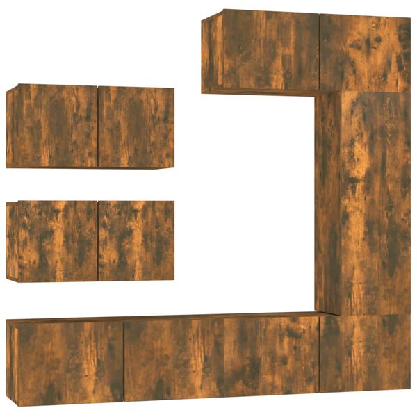 vidaXL 6-daļīgs TV skapī&scaron;u komplekts, ozola krāsa, inženierijas koks