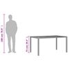 vidaXL dārza galds ar akācijas virsmu, pelēks, 150x90x75 cm, PE pinums