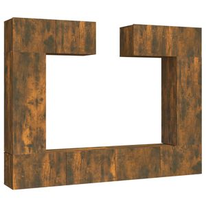 vidaXL 6-daļīgs TV skapī&scaron;u komplekts, ozola krāsa, inženierijas koks