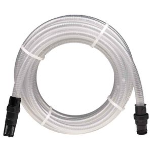 vidaXL sūk&scaron;anas &scaron;ļūtene ar PVC savienotājiem, caurspīdīga, 2,5 cm, 10 m, PVC
