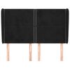 vidaXL galvgalis ar malām, 147x23x118/128 cm, melns samts