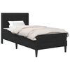 vidaXL Gultas rāmis ar matraci ar galvas klāju Melns 90 x 190 cm Samts
