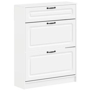 vidaXL Apavu skapis UTRECHT 78 x 24 x 100 cm Inženierijas koks Balts