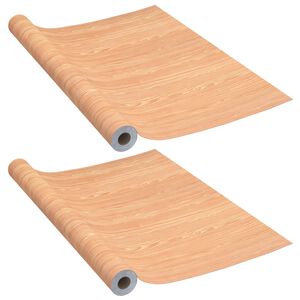 vidaXL durvju līmplēves, 2 gab., 210x90 cm, kļavas koka raksts, PVC