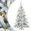 vidaXL Mākslīgā Saliekamā Ziemassvētku Egle su 300 LED Balts 180 cm