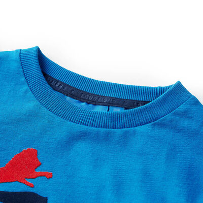 Bērnu krekls ar garām piedurknēm, koši zils, 92