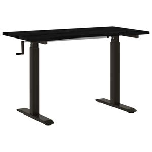 vidaXL Galds Melns un Tum&scaron;i Brūns 120 x 60 cm Cietā ozola koks