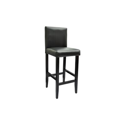 vidaXL bāra krēsli, 6 gab., melna mākslīgā āda