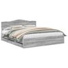 vidaXL Gultas rāmis Pelēks Sonoma 200 x 200 cm Inženieru koks