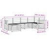 vidaXL Dīvāna komplekti 6 pcs Dabiska Cietā akācijas koks