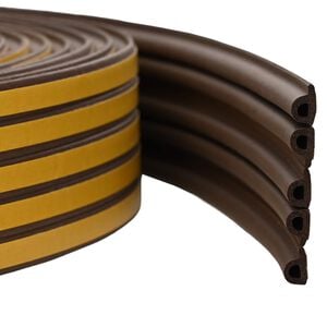 vidaXL Pa&scaron;līmējo&scaron;ā loga blīve Brūna 9 x 6 mm 12 m EPDM putas