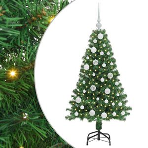 vidaXL Mākslīgā Ziemassvētku eglīte su 150 LED ar statīvu Zaļa 120 cm
