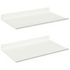 vidaXL Peldējo&scaron;ais plaukts 2 gab. Balts 30 x 18 x 2,5 cm Tērauds