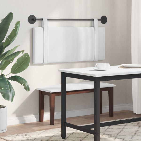 vidaXL Karājo&scaron;s galvgalis Vienkrāsains Balts 110 x 55 x 5 cm audums