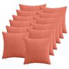 vidaXL Spilvenu pārvalks 12 pcs ALMELO Sarkans oranžs 50 x 50 cm