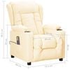vidaXL masāžas krēsls, paceļams, krēmkrāsas mākslīgā āda