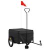 vidaXL velosipēda piekabe, 45 kg, melna, dzelzs