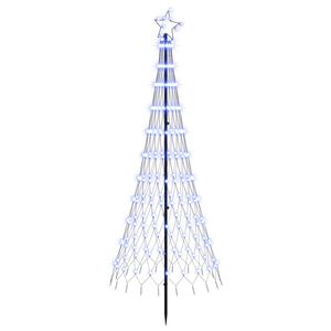 vidaXL LED Ziemassvētku koks 180 cm 230 LED Zils Dzelzs Melns