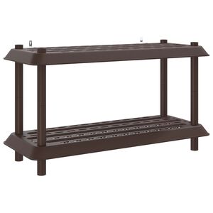 vidaXL Plauktu vienība 2 līmeņi 100 x 40 x 55,5 cm PP Brūna