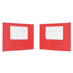 vidaXL Ballī&scaron;u telts siena 2 gab. 300 x 195 cm Sarkana PE un Tērauds