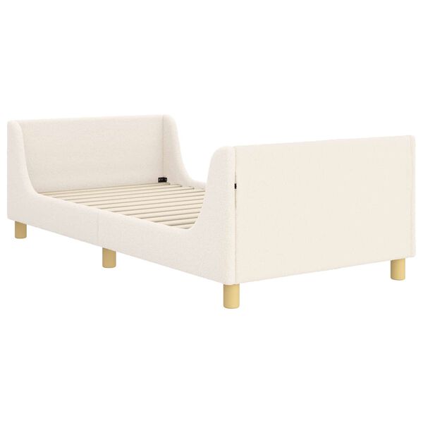 vidaXL Bērnu gultas rāmis ar galvgali Krēmkrāsa 80 x 200 cm