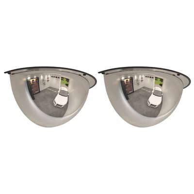vidaXL satiksmes spoguļi, 2 gab., sfēriska kupolveida, Ø80 cm, akrils