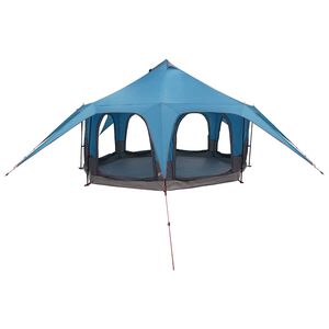 vidaXL Ģimenes telts Zila 5-personām 185T Poliesters ar PU Pārklājumu