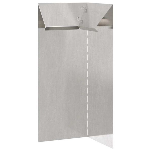 vidaXL Kāpuru žogs Sudraba 10 x 10 x 25 cm Nerūsējo&scaron;s tērauds