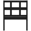 vidaXL gultas galvgalis, melns, 95,5x4x100 cm, priedes masīvkoks