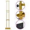 vidaXL Izstāžu stendi 2 pcs Zelts 30 x 23,5 x 210 cm Tērauds