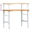 vidaXL darbagalds, 100x60x(73-99,5) cm, akācijas masīvkoks, taisnstūra