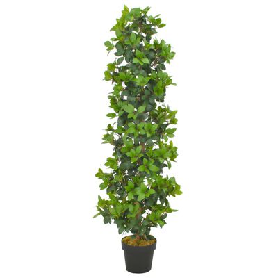 vidaXL mākslīgais augs, lauru koks ar podiņu, zaļš, 150 cm