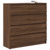 vidaXL Bufete Brūns ozols 100x35x99 cm Engineered Wood