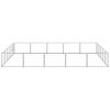 vidaXL suņu voljērs, sudraba krāsa, 25 m&sup2;, tērauds