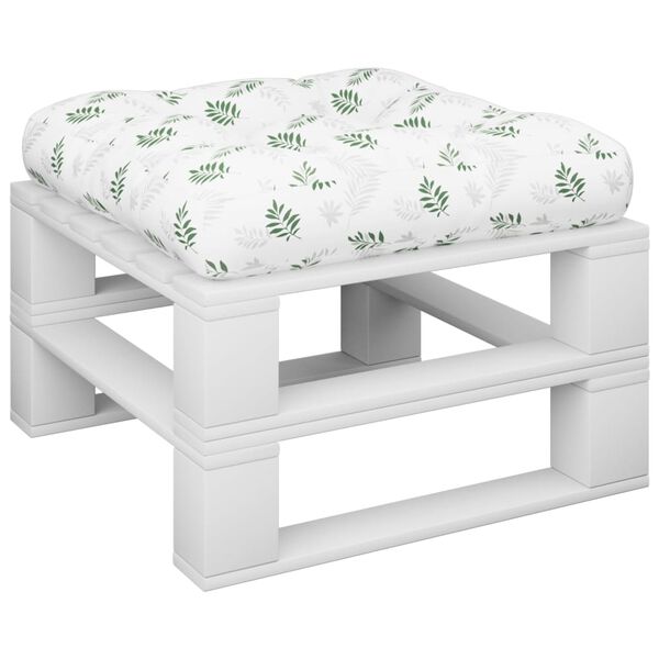 vidaXL pale&scaron;u spilvens, 50x50x12 cm, audums ar lapu apdruku