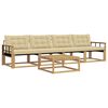 vidaXL Āra dīvānu komplekts 5 pcs Baltais un Beidzis 79 x 79 x 37 cm