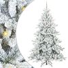vidaXL Mākslīgā Saliekamā Ziemassvētku Egle su 300 LED Balts 240 cm