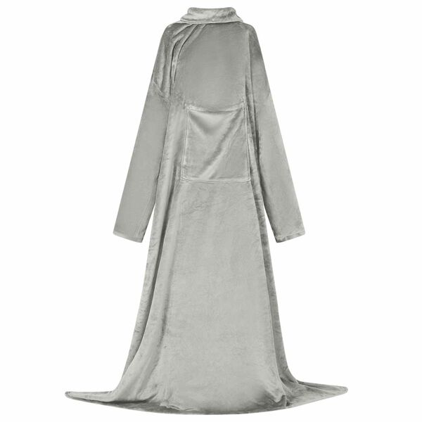 vidaXL Segas džemperis ar kapuci Pelēka Flanelis